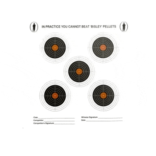 BISLEY 17cm Coloured Targets (Economy) NewAvon Arms